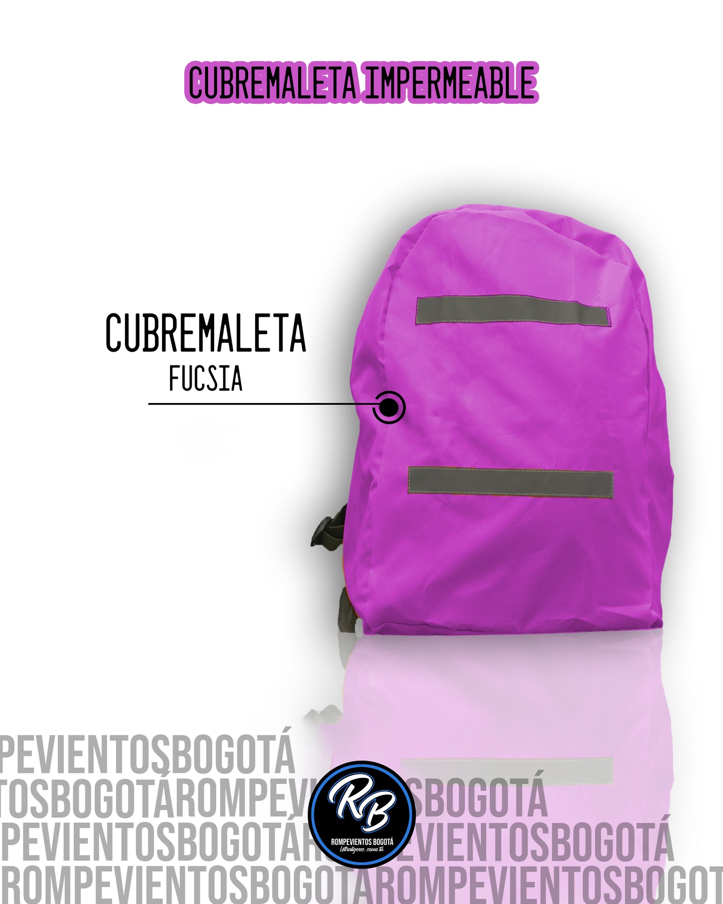 Cubremaleta impermeable fucsia