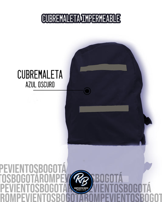 Cubremaleta impermeable azul oscuro