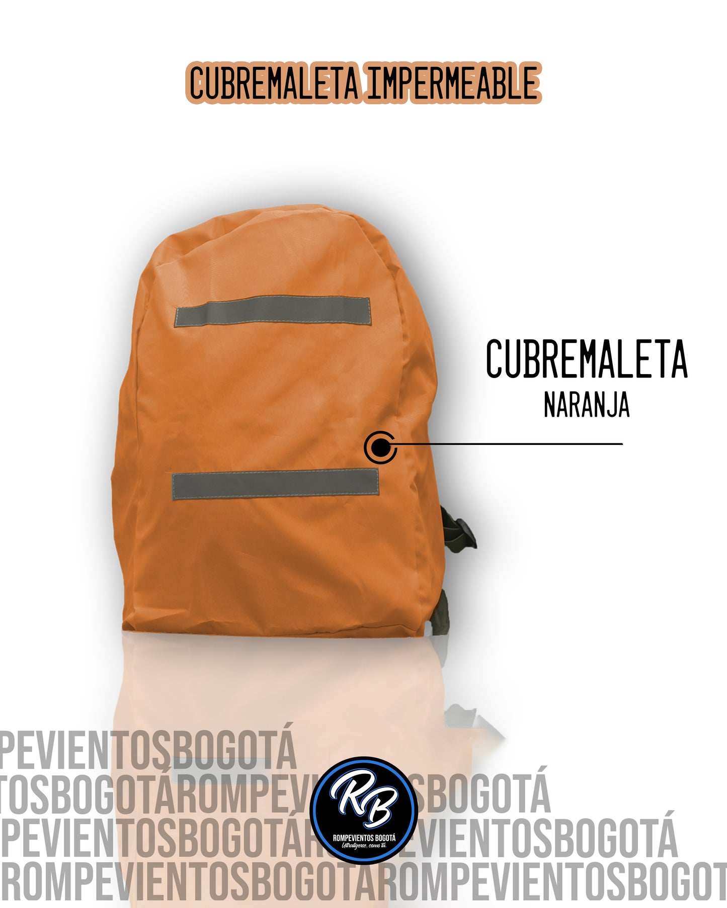 Cubremaleta impermeable naranja