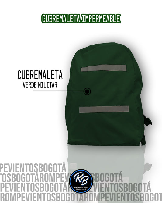 Cubremaleta impermeable verde militar