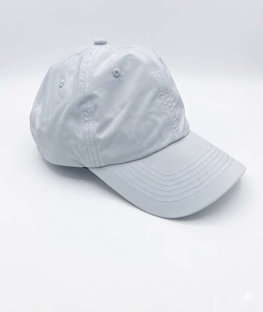 Gorra deportiva e impermeable gris perla