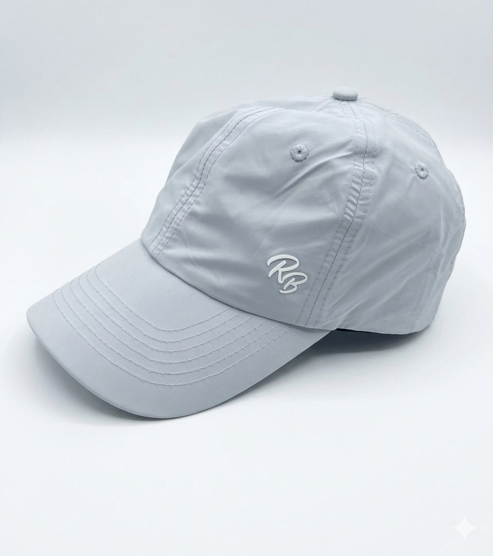 Gorra deportiva e impermeable gris perla